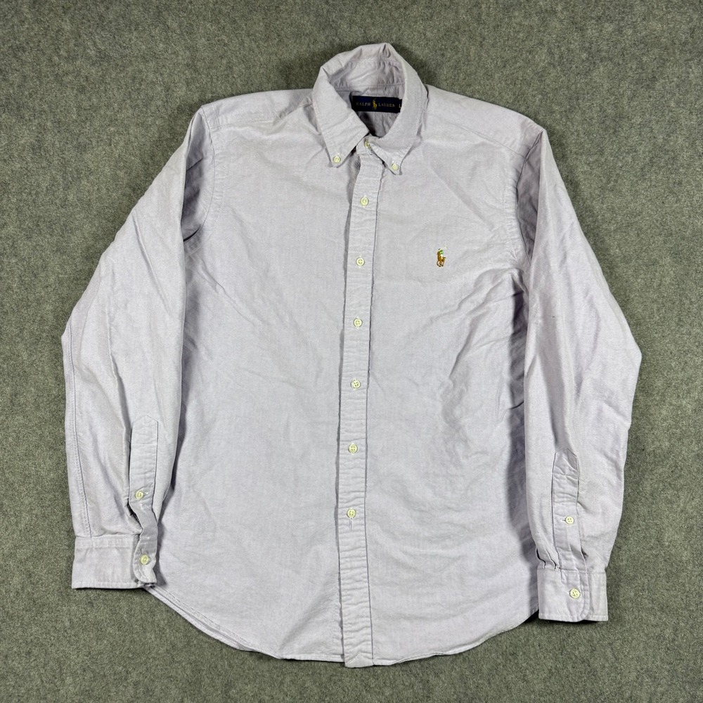 Ralph Lauren Oxford Shirt Mens L Light Purple Button Down Long Sleeve  Pony